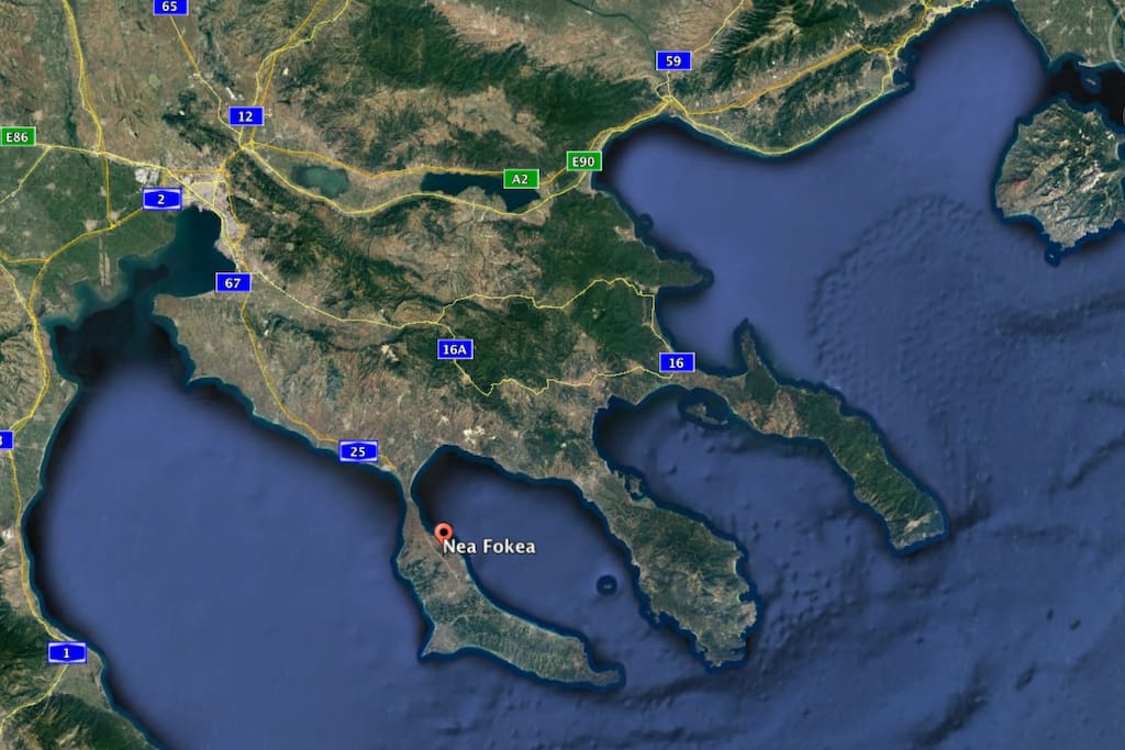 A map showing the house area and how close it is to Thessaloniki and the main beaches!