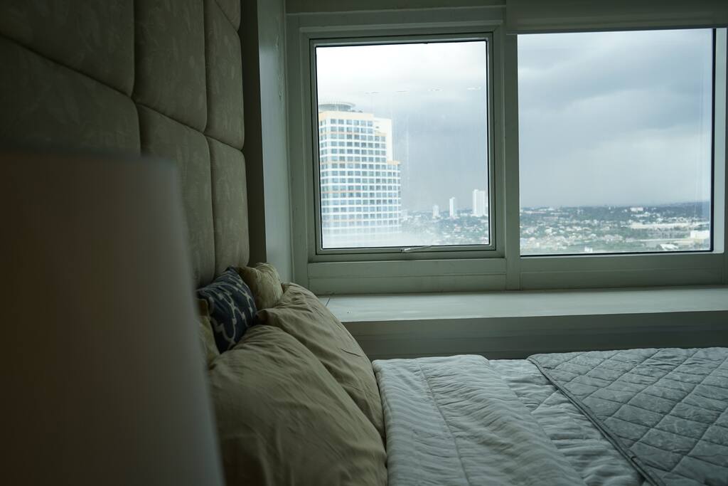 Panoramic window from the bedroom.