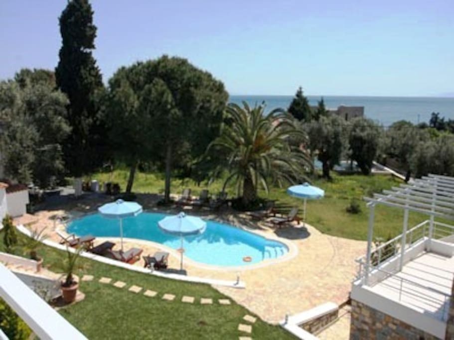 Mytilini Beachfront Villas Sleep 4 with pool