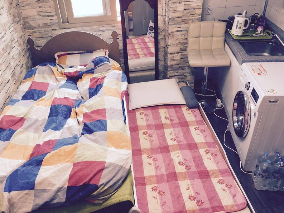 When you pull out underneath, another comfy bed comes up!