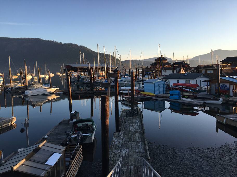 View of dock from deck October 2017