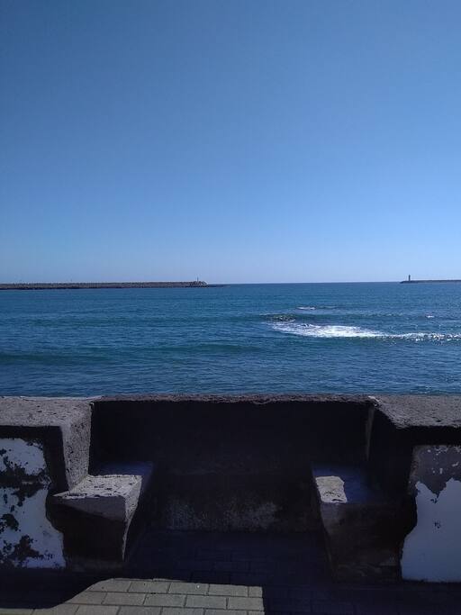 Vista da varanda para a baia.