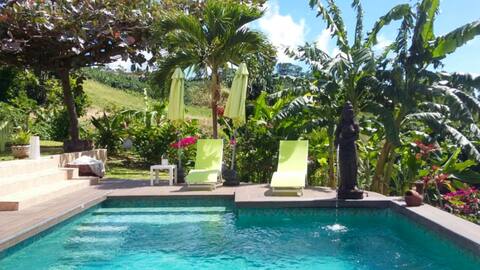 Alpinia Apt, 2-4 pers, seaview, pool & AC