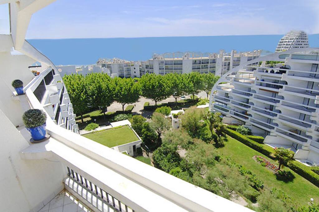 Vue mer de la terrasse exposition sud