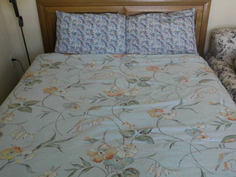 Very comfortable bed and also a small sleeper sofa should the need arise.
