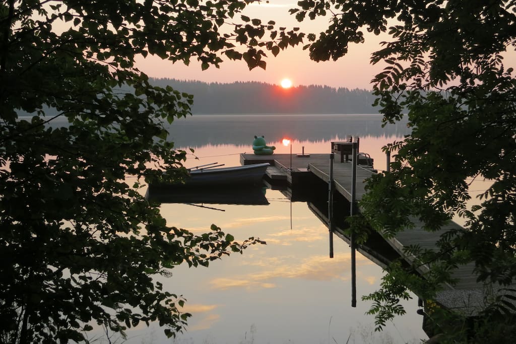 Sunrise over our jetty at the end of July