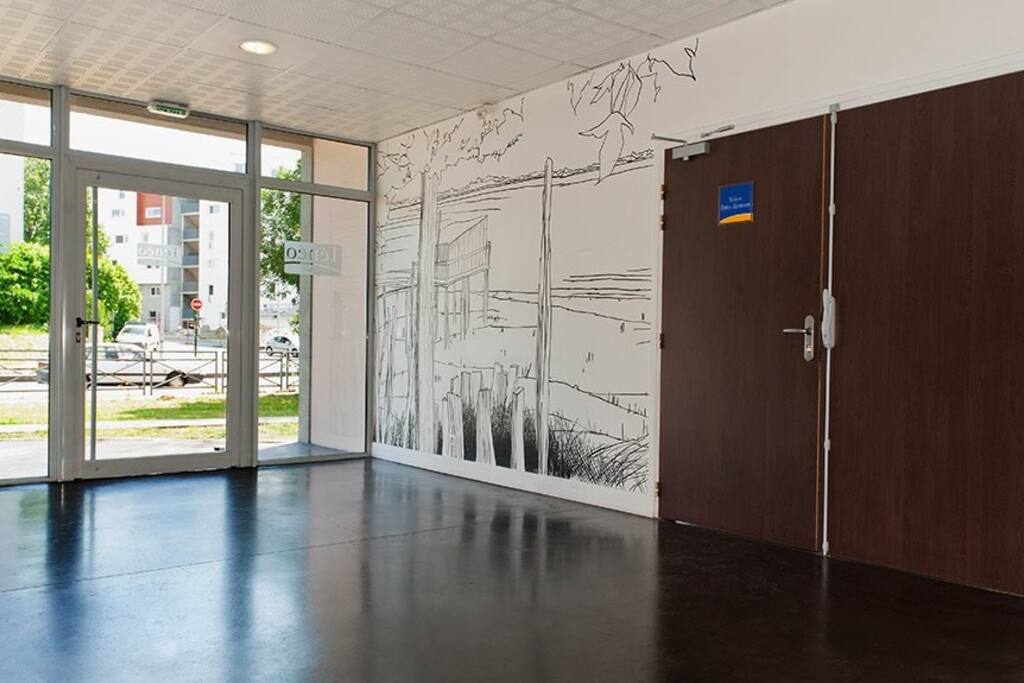 the hall