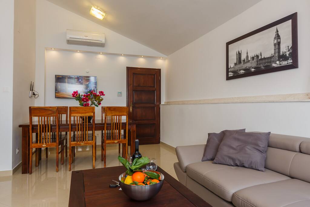 Living room with dining area
