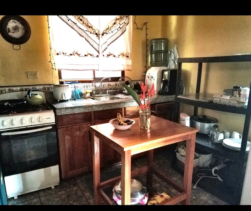 Fully stocked kitchen