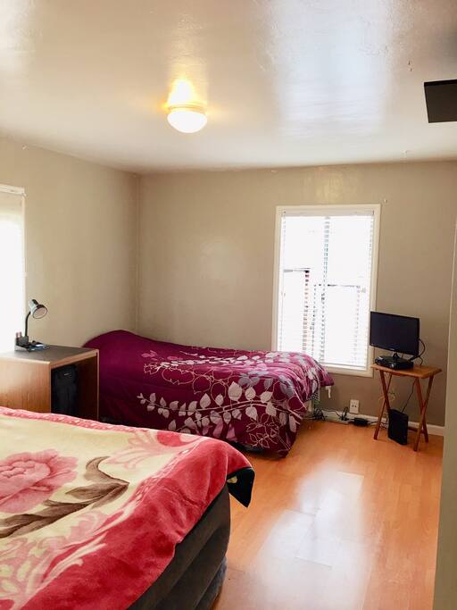 Master suite with private bathroom, TV, Closet.