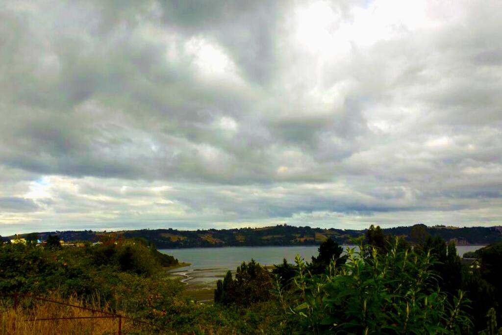 Vista desde terraza: desembocadura estero Gamboa