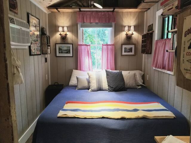 Camp Hike-n-Bike | Retro Tiny Cabin in the Trees