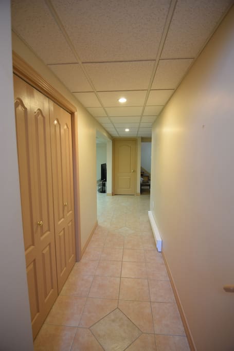 Entrance hallway with big entry closet