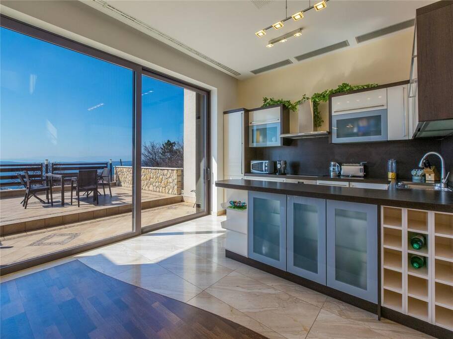 Living room and kitchen