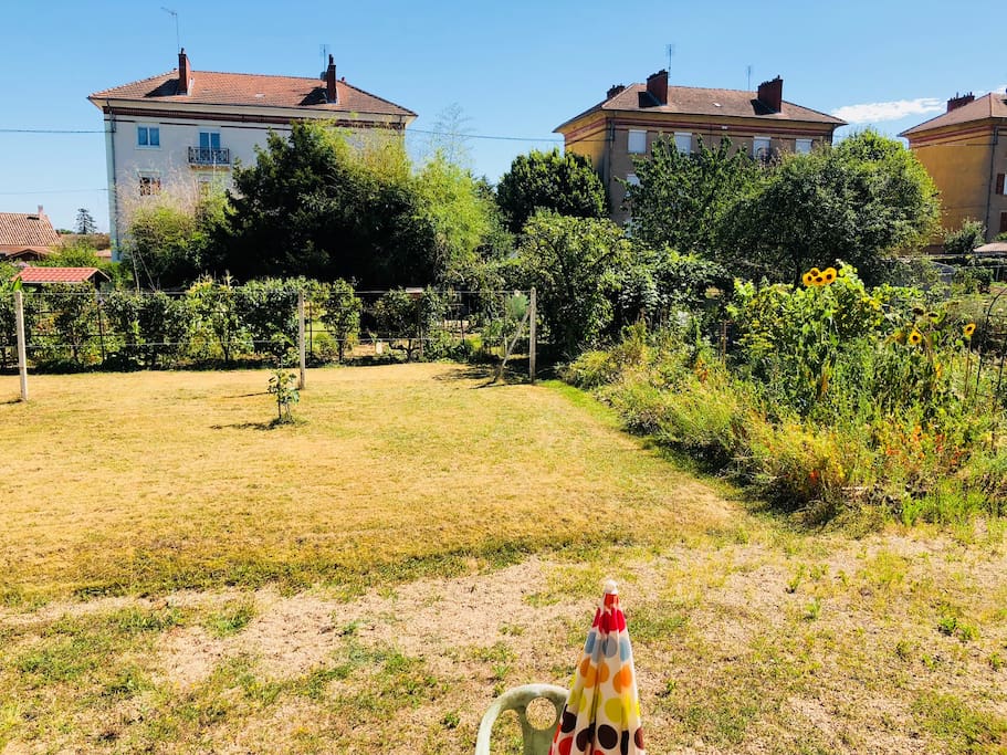 Vue sur le jardin depuis la cuisine