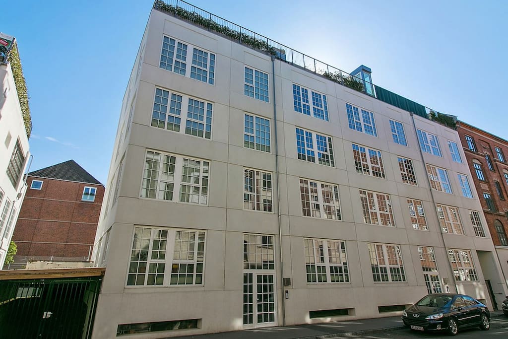 The beautiful old warehouse building converted to new apartments