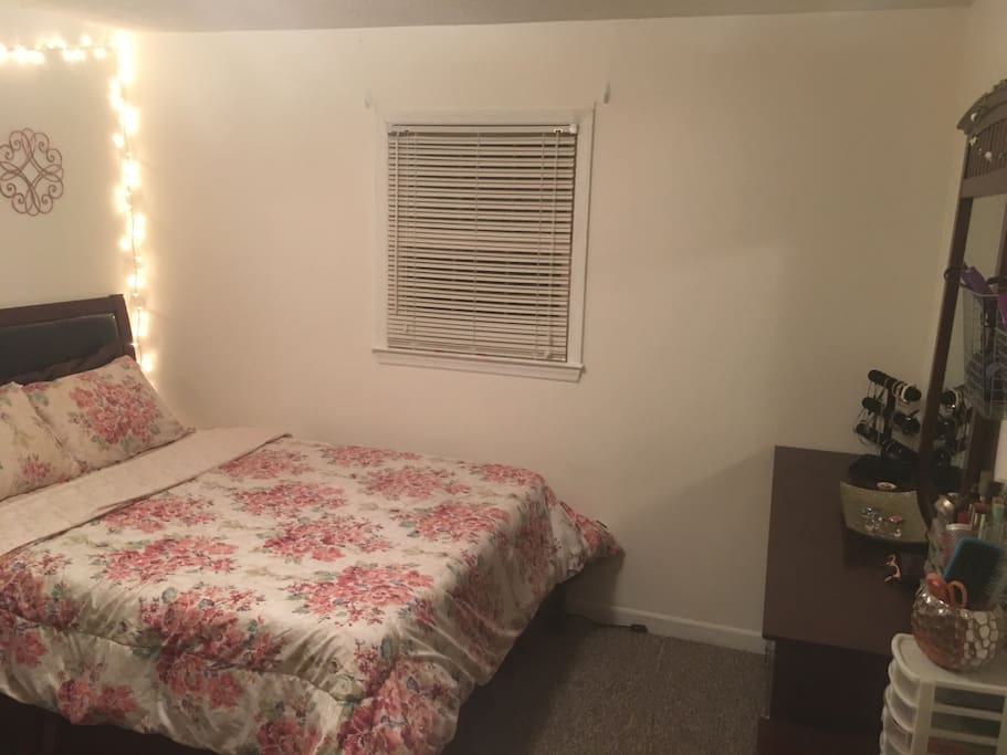 Your bedroom--queen size bed