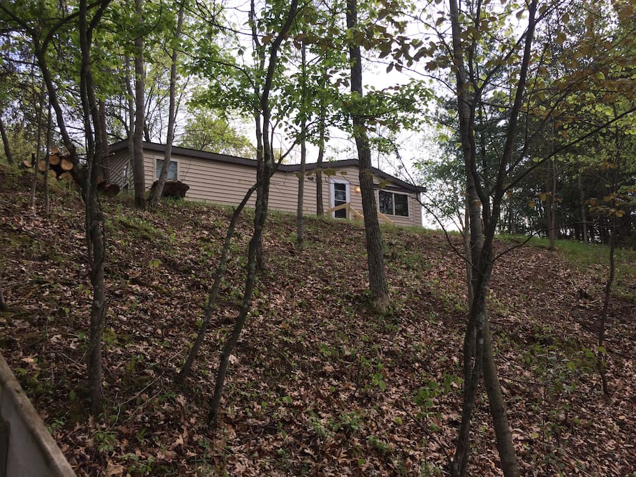 Back view of the house from the stairs leading to the river