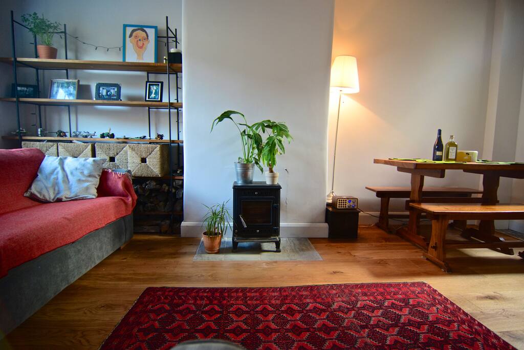 Wood burning stove for cosy evenings in!