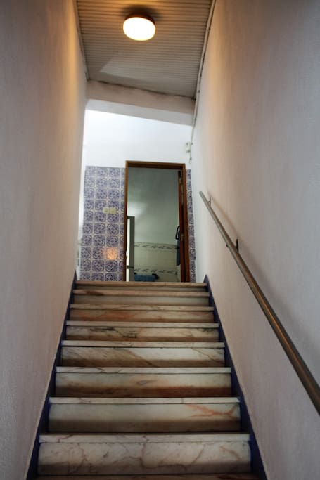 Here they are, the interior stairs