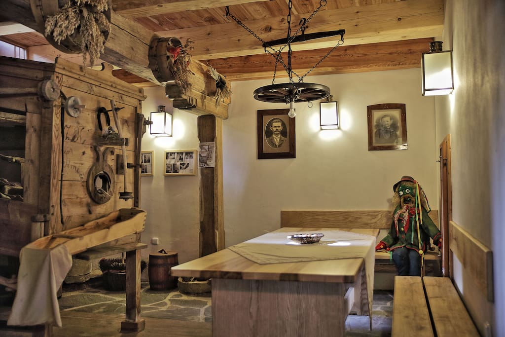Ground floor - Mill Room where our guests can find a well-preserved functional milling mechanism.