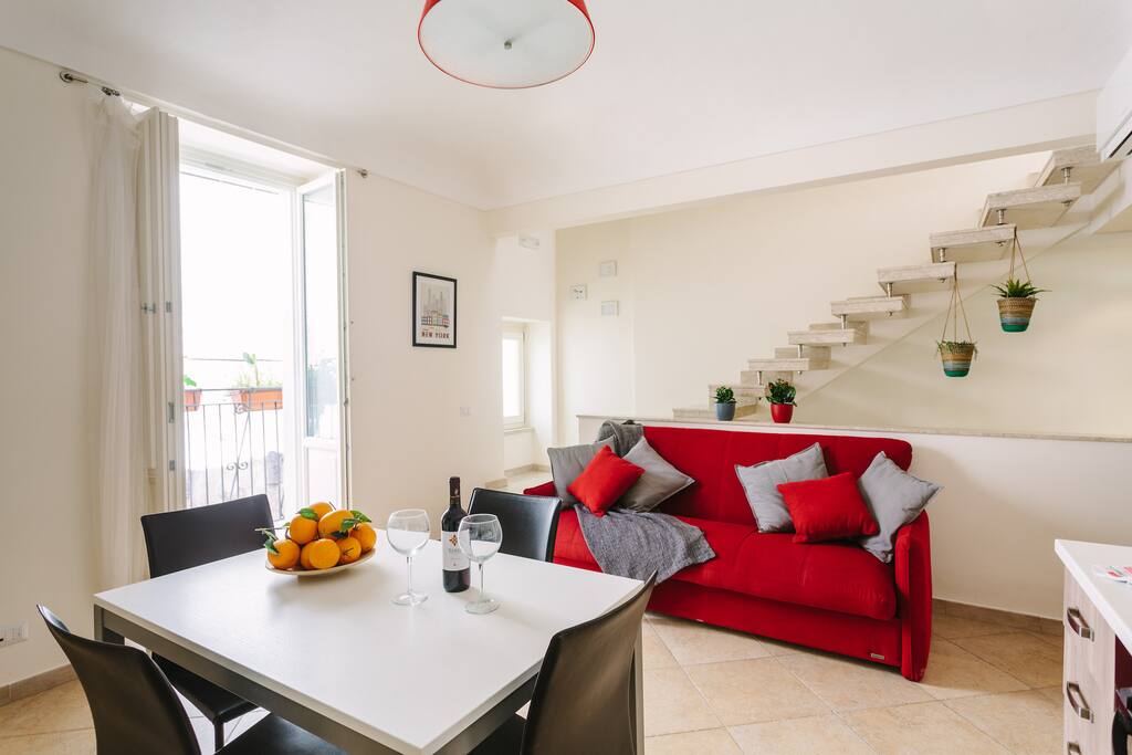 Living Room/Kitchen with Double Sofa/bed