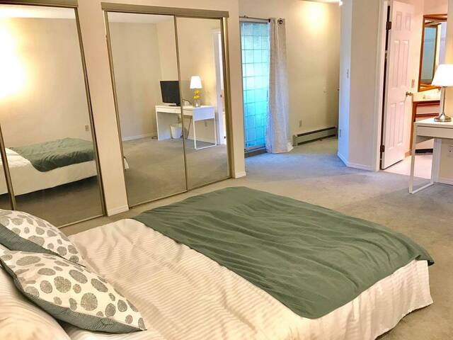 Master Bedroom+Bath, convenient central location.