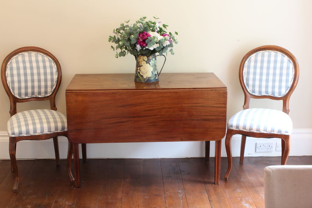 Antique table doubles up as a writing desk