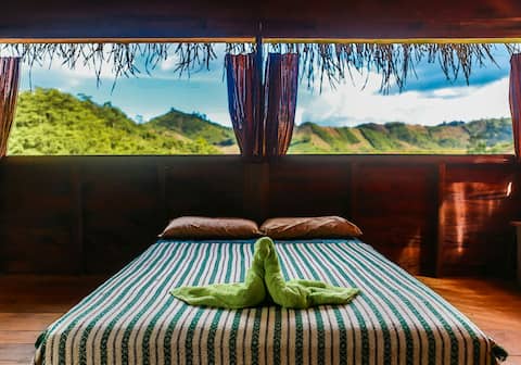 Amazing view from a private cabin at Ch'i Bocól