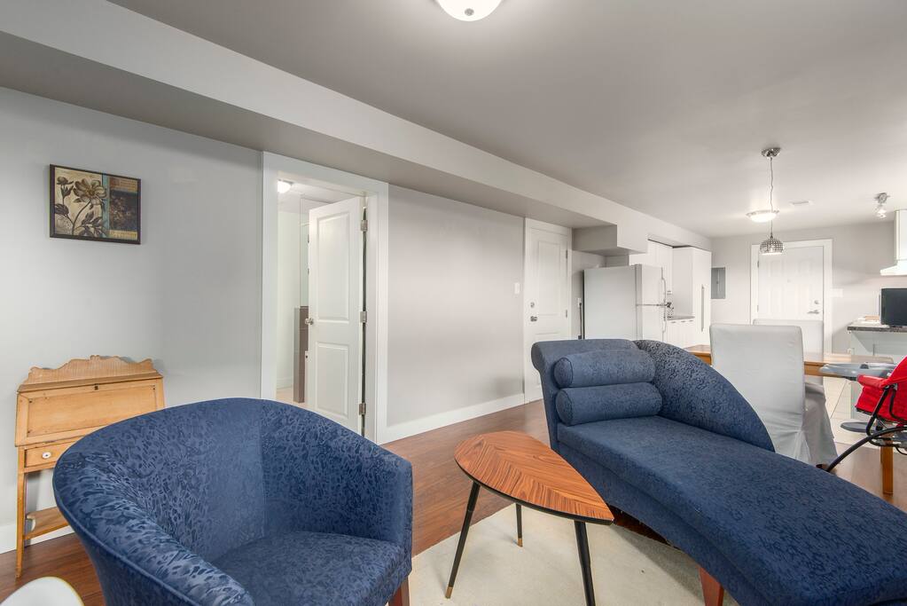 Lounge on the chaise and watch a movie after sight-seeing.