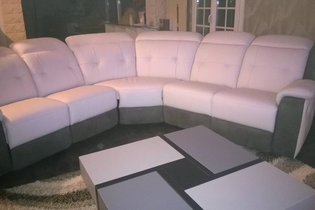 Salon récent cuir