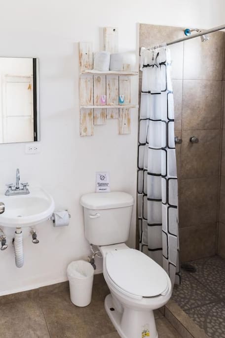 Bathroom with standup shower