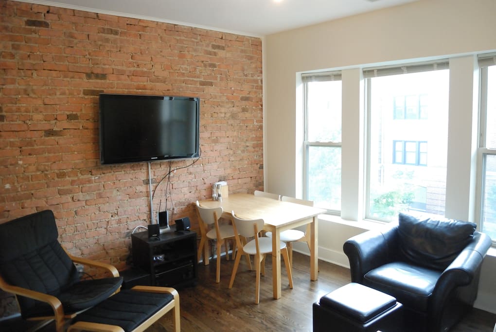 Dining table in the corner of the Living Room