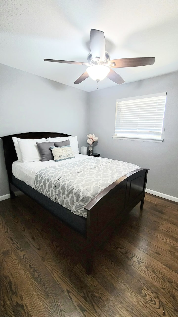 Queen Bedroom with Smart Flat Screen TV