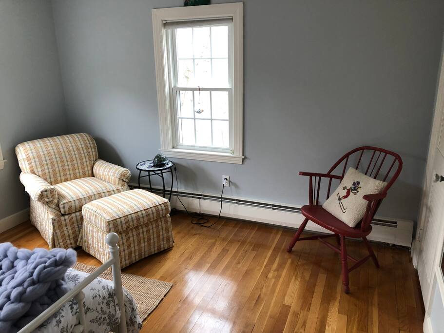 Different angle of room; Television with Apple TV will be moved to room before your visit.