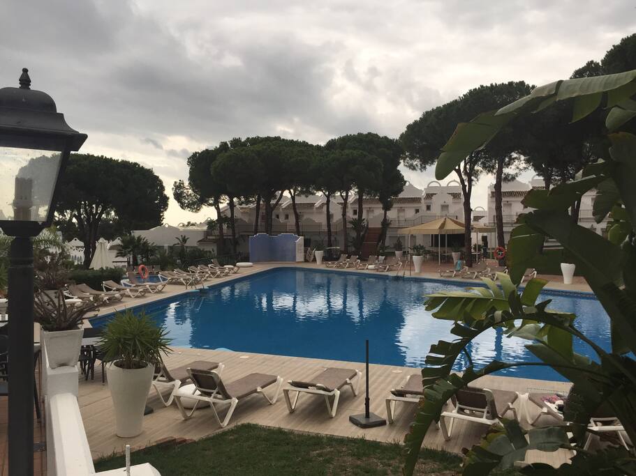 Relax by one of the pools.