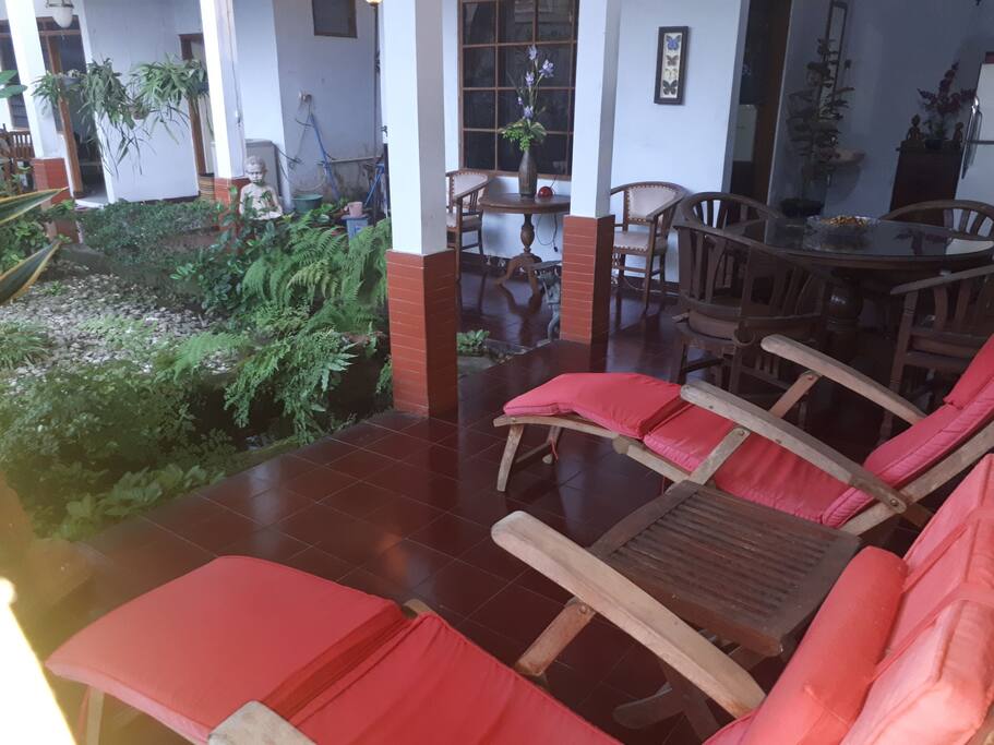 you can sit back in the back porch with a look beautiful garden