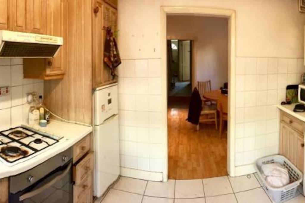 Shared kitchen into dining room