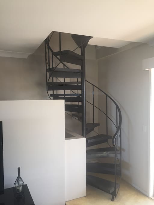 Stairs to Attic Guest Room , can accommodate a Footie team