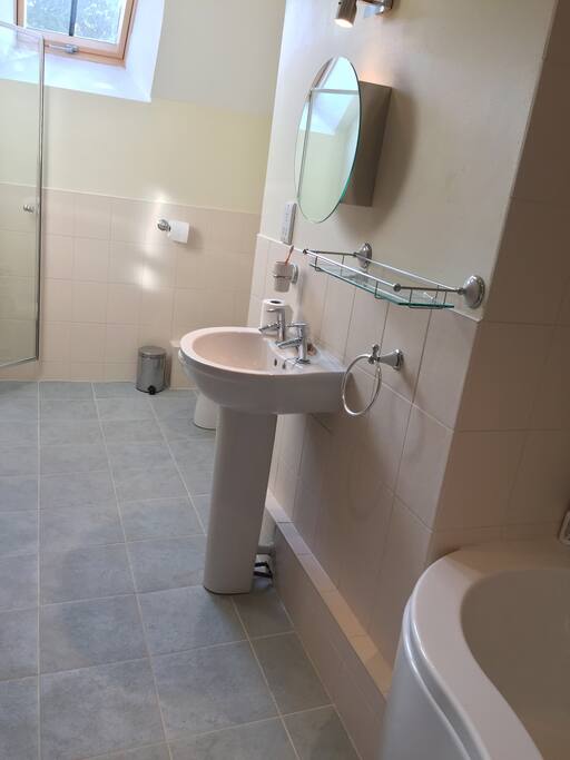 Shower and bathroom