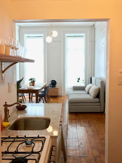 Galley Kitchen facing the living area