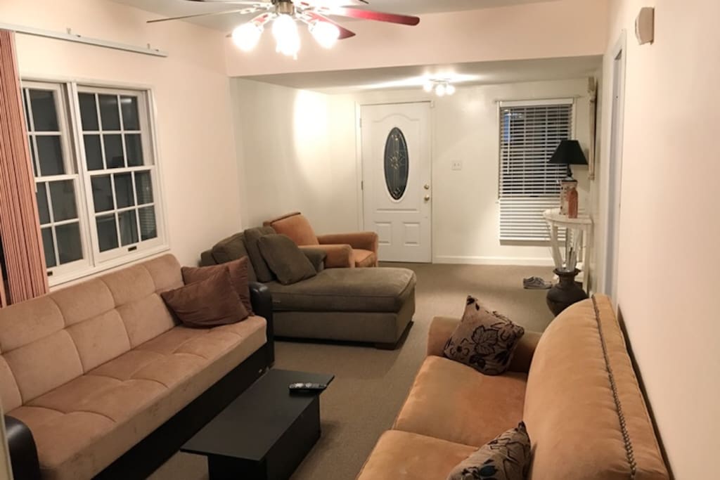 Living Room Facing Front Door Private Entrance