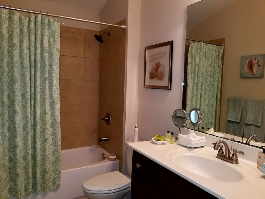 Private Full Bathroom next to Bedroom