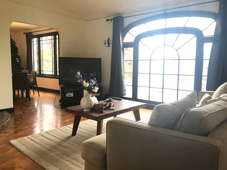 The living area is light and spacious.