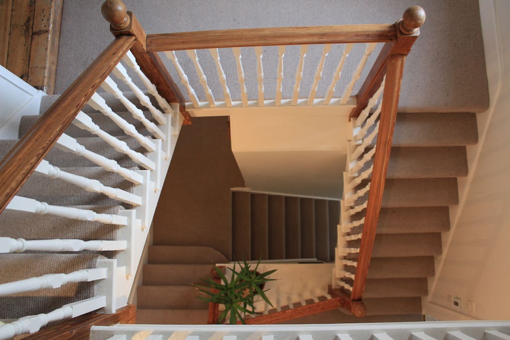 Central staircase - the apartment is spread across three floors