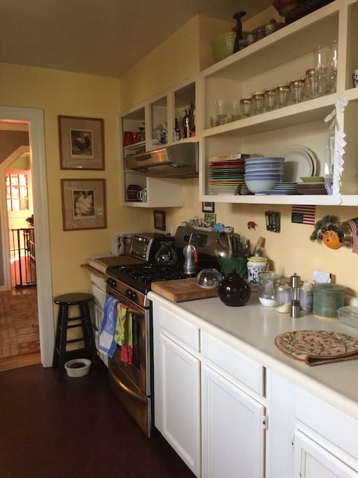 Our kitchen - dishes and cookware galore