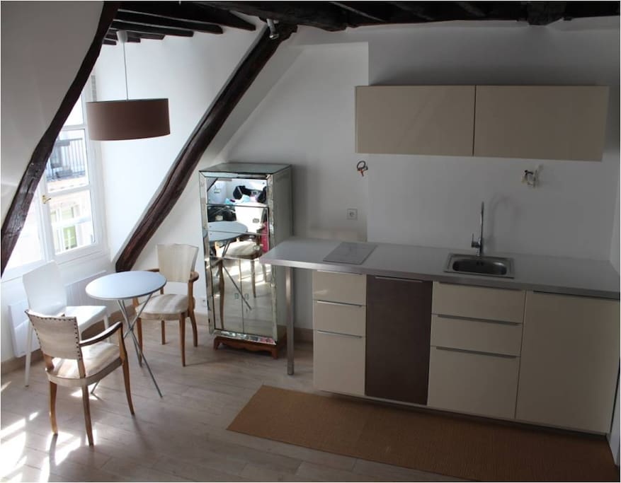 kitchen with dining area