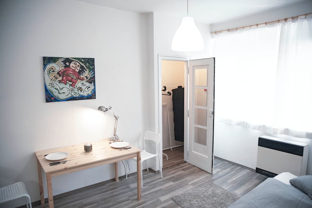 Room with wardrobe.