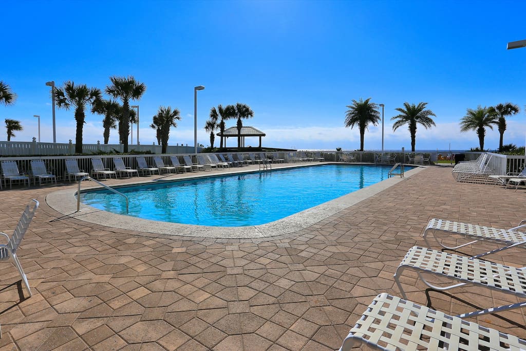 Spend days in the sun by the resort-style pool.