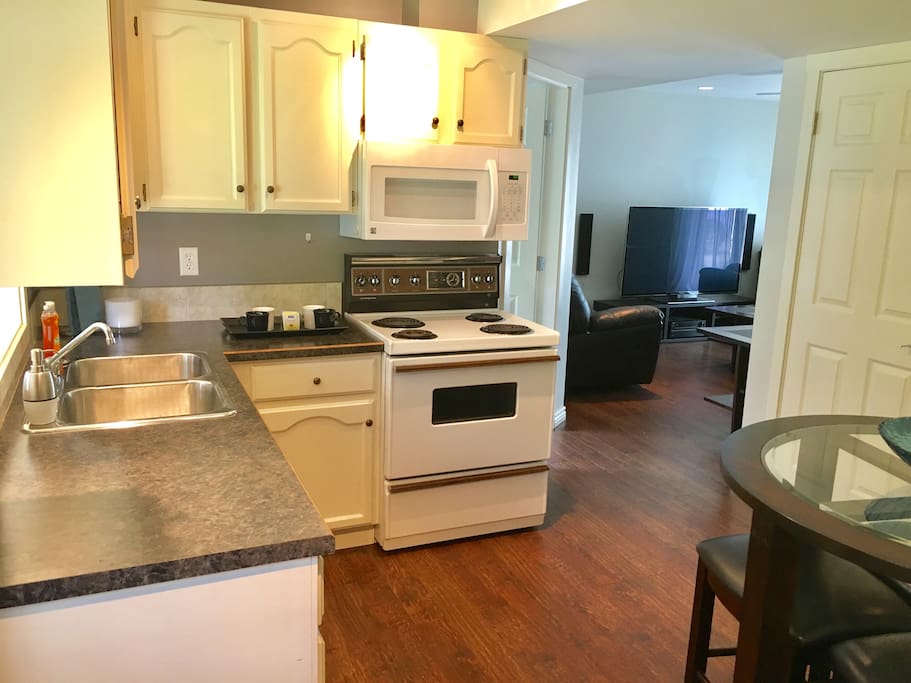View of Kitchen and Living Room